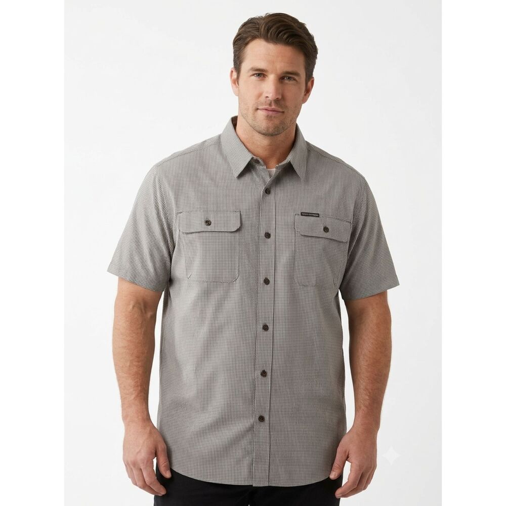Field‎ & Stream Original Outfitter Olive Gingham SS Button Down Shirt Size XXL